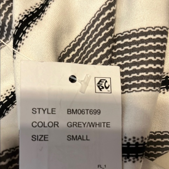 Black and White Striped Palazzo Jumpsuit - Picture 9 of 12